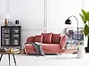 Right-Hand Chaise Longue MERI with Storage Velvet Pink