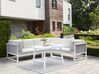 Left Hand 6 Seater Garden Sofa Set Off-White CASTELLA/FRATTE_932047