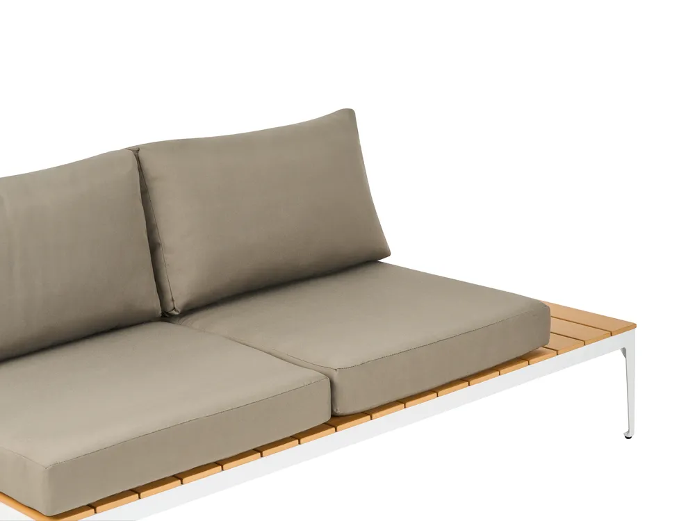 Garden Corner Sofa with Table 5 Seater POSITANO Grey_688273