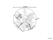 Dekoracja ścienna Kwiat DUBNIUM Metal 70 cm Zielony_933853