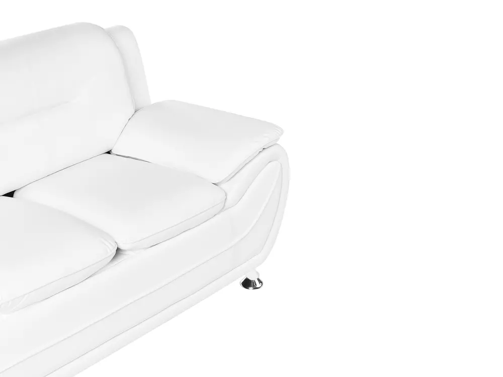 Divano 3 posti LEIRA Pelle sintetica Bianco_1058840