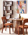 Set of 2 Chairs LAKEVILLE Chenille Golden Brown