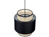Lámpara de techo de poliéster/ratán/algodón natural/negro 186 cm BOERI_836976