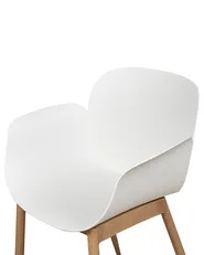 Set of 2 Dining Chairs ABILENE White_884592