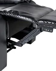 Recliner Chair BERGEN with Footrest Faux Leather Black_1060494