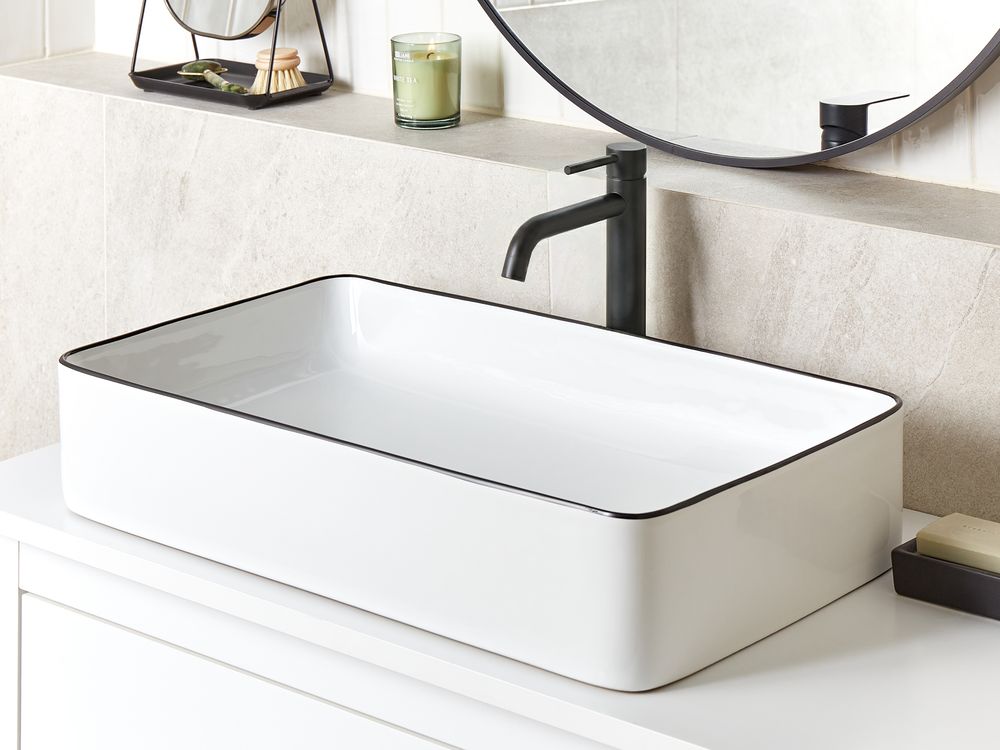 Lavabo da appoggio XERT 61 x 35 cm Ceramica Bianco