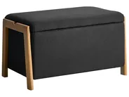 Living Room Set 3 Seater EDLAND with Bench Fabric Black_1040821