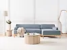 Corner Sofa SOSJO Fabric Blue Left Hand