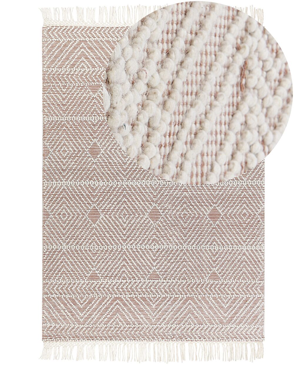 Tapis KESTEL Marron Beige 160 x 230 cm Laine