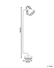 Floor Lamp RIMAVA Adjustable Metal Black_851228
