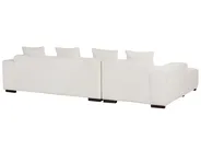 Corner Sofa 4 Seater LUNGO Corduroy Off-White Right Hand_898351