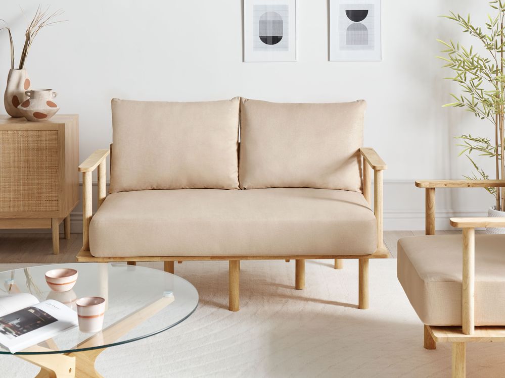 Sofa 2 Seater ASKER Fabric Beige