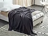 Blanket ASAKA Cotton 130 x 180 cm Dark Grey