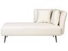 Chaise-longue à direita em tecido branco RIOM_877301