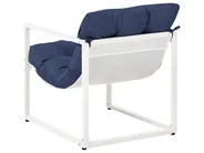 Garden Lounge Set with Table 4 Seater GARDA Metal Blue_1021334