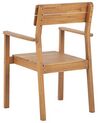 Set of 6 Acacia Wood Garden Chairs FORNELLI_823608