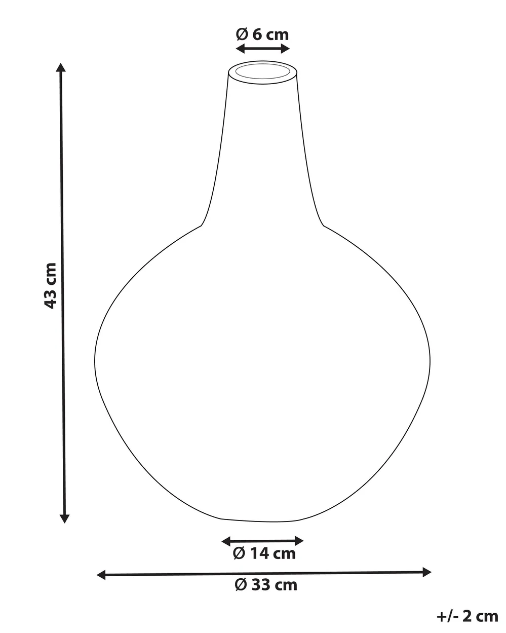 Wazon dekoracyjny SILAU 43 cm Ceramika Niebieski_849937