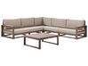 5 Seater Certified Acacia Wood Garden Corner Sofa Set Dark TIMOR II_852979