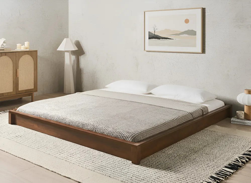 Wooden Bed without Headboard ANTRAS Various Sizes