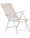 Set of 6 Garden Folding Chairs Beige CATANIA_884039
