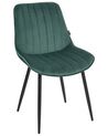 Set of 2 Velvet Dining Chairs Emerald Green DUBROVNIK_928966