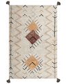 Bavlněný koberec 140 x 200 cm béžový BOLAY_839808