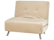 Single Sofa Bed FARRIS Velvet Beige_875462