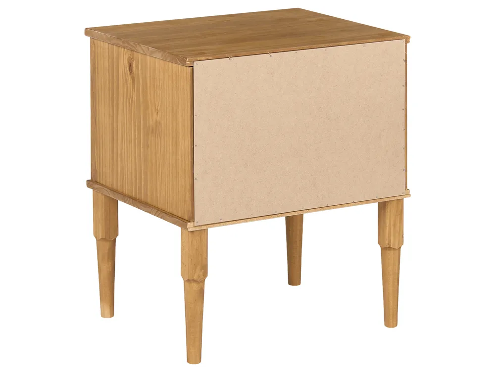 Bedroom Set Pine Wood AMBAZAC 180 x 200 cm (EU Super King) Light Brown_1119072