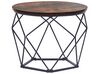 Set of 2 Coffee Tables Dark Wood with Black BRUNI_824327