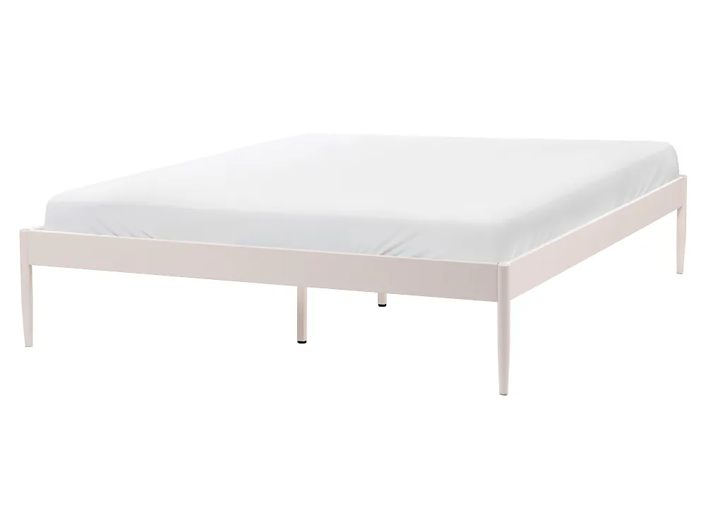 Bed Metal VAURS 160 x 200 cm (EU King Size) Light Beige