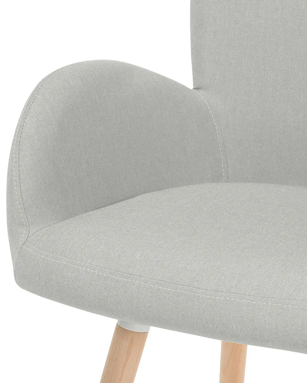 Set of 2 Dining Chairs BROOKVILLE Fabric Light Grey_731288