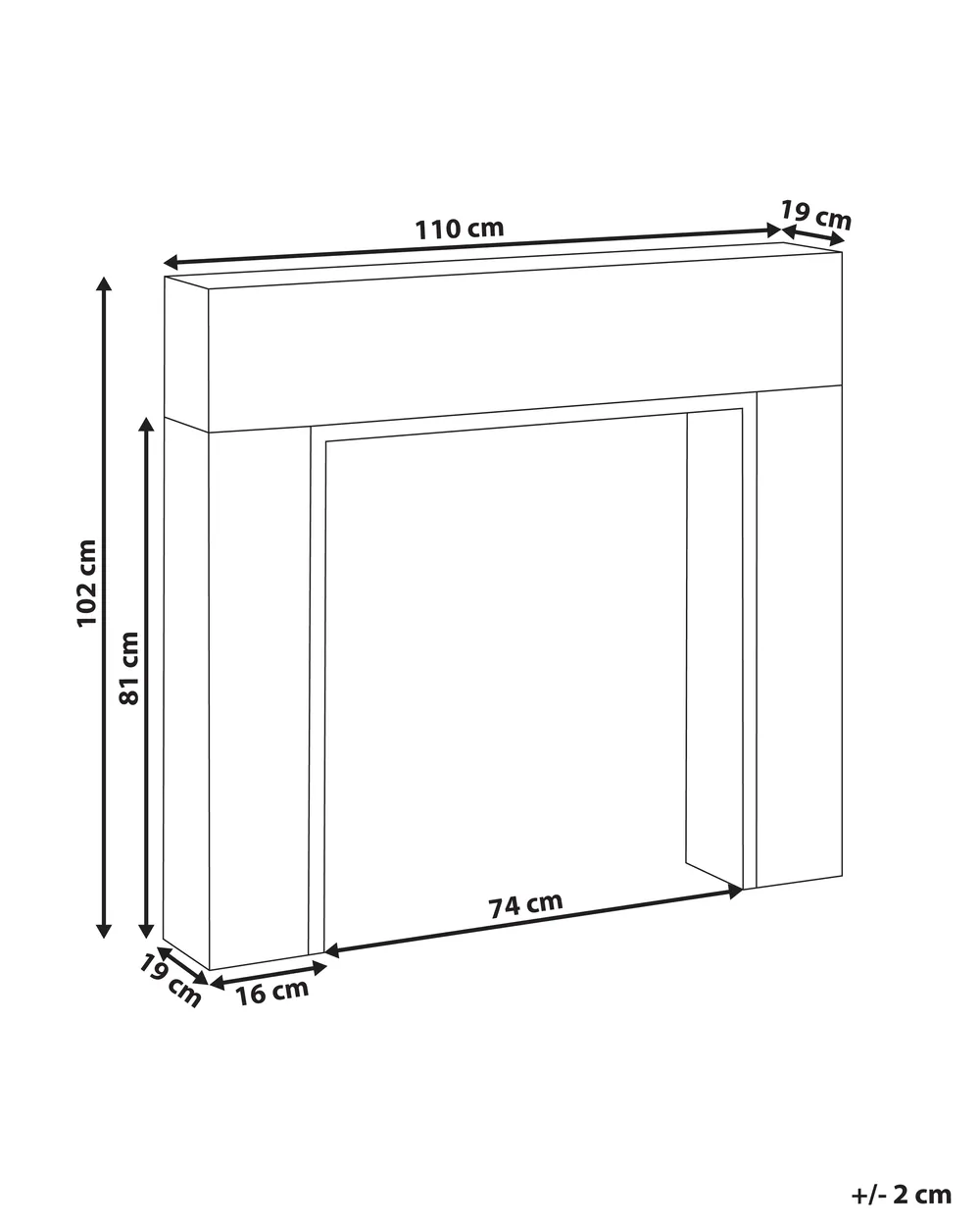 Cornice Caminetto BOYANUP Marrone chiaro_950405