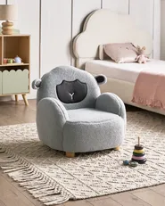 Kids Armchair Sheep ULA Boucle Grey_975854