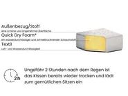 Sonnenliege mit Kissen LARIANO mit Relaxfunktion Metall Hellbeige_992433