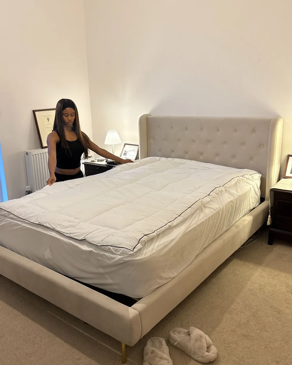 Polyester Mattress Topper MULHACEN 120 x 200 cm (EU Small Double)_1092134