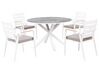 4 Seater Aluminium Garden Dining Set Marble Effect Top Grey MALETTO/TAVIANO_923061