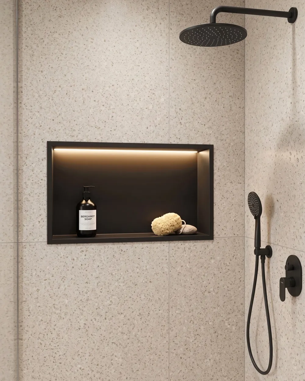 Półka wnękowa ITAIPU LED Metal Czarny