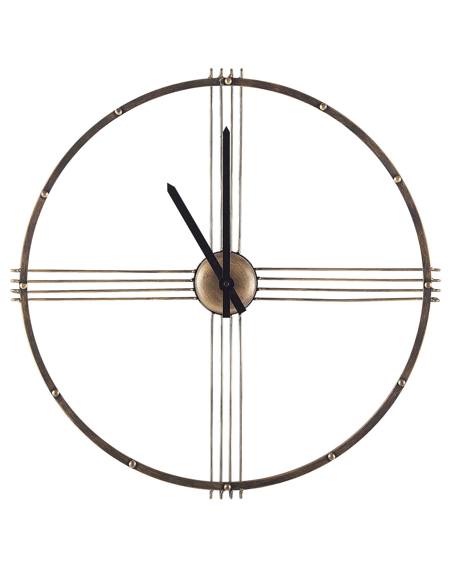 Iron Skeleton Wall Clock ø 64 cm Gold ASCONA_784398