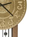 Iron Wall Clock 36 x 83 cm Gold NOBELIUM_935702