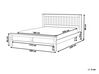 Wooden EU Super King Size Bed White MAYENNE_734371