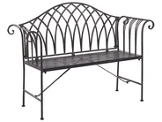Garden Bench MILAZZO 130 cm Metal Black_825342