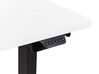 Electric Adjustable Left Corner Desk 160 x 59 cm Black and White DESTINES _927810