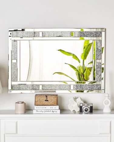 Wall Mirror 60 x 90 cm Silver AVRILLE