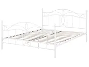 Bett mit Lattenrost Metall ANTLIA 140 x 200 cm Weiss_806590