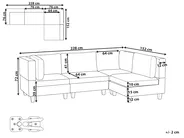 Modular Corner Sofa 4 Seater UNSTAD Fabric Light Beige Left Hand_925300