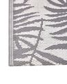 Tapis extérieur gris au motif feuilles de palmier 160 x 230 cm KOTA_766290