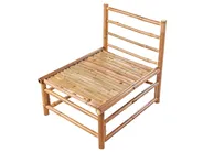 Garden Lounge Set with Table 6 Seater CERRETO Bamboo Off-White Left Hand_909660