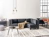 Modular Corner Sofa 4 Seater UNSTAD Faux Leather Black Left Hand