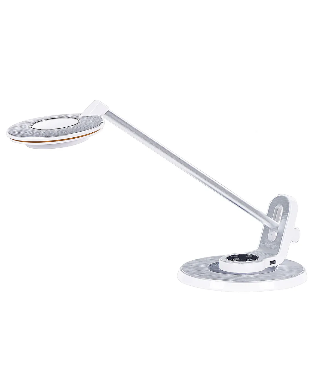 Lampada da scrivania a LED CORVUS con dimmer Metallo Bianco/Argento_854194