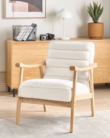 Boucle Armchair White LEKNES